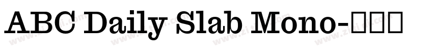 ABC Daily Slab Mono字体转换